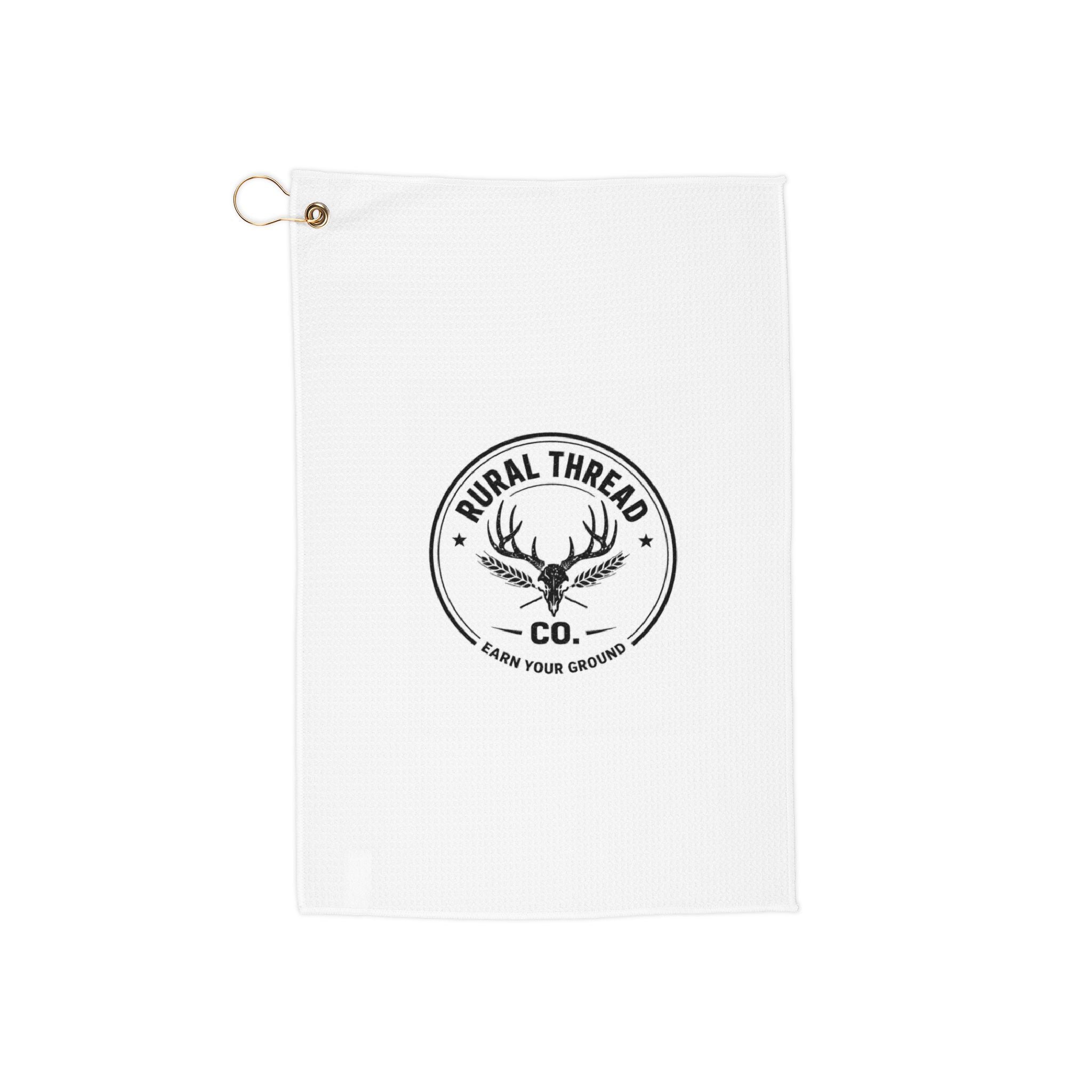 Golf Towel – Rustic 'Rural Thread Co.' Deer Logo Golf Towel with Grommet